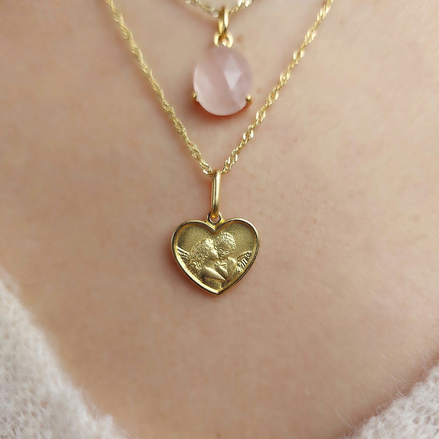 Colgante Corazón Angelitos