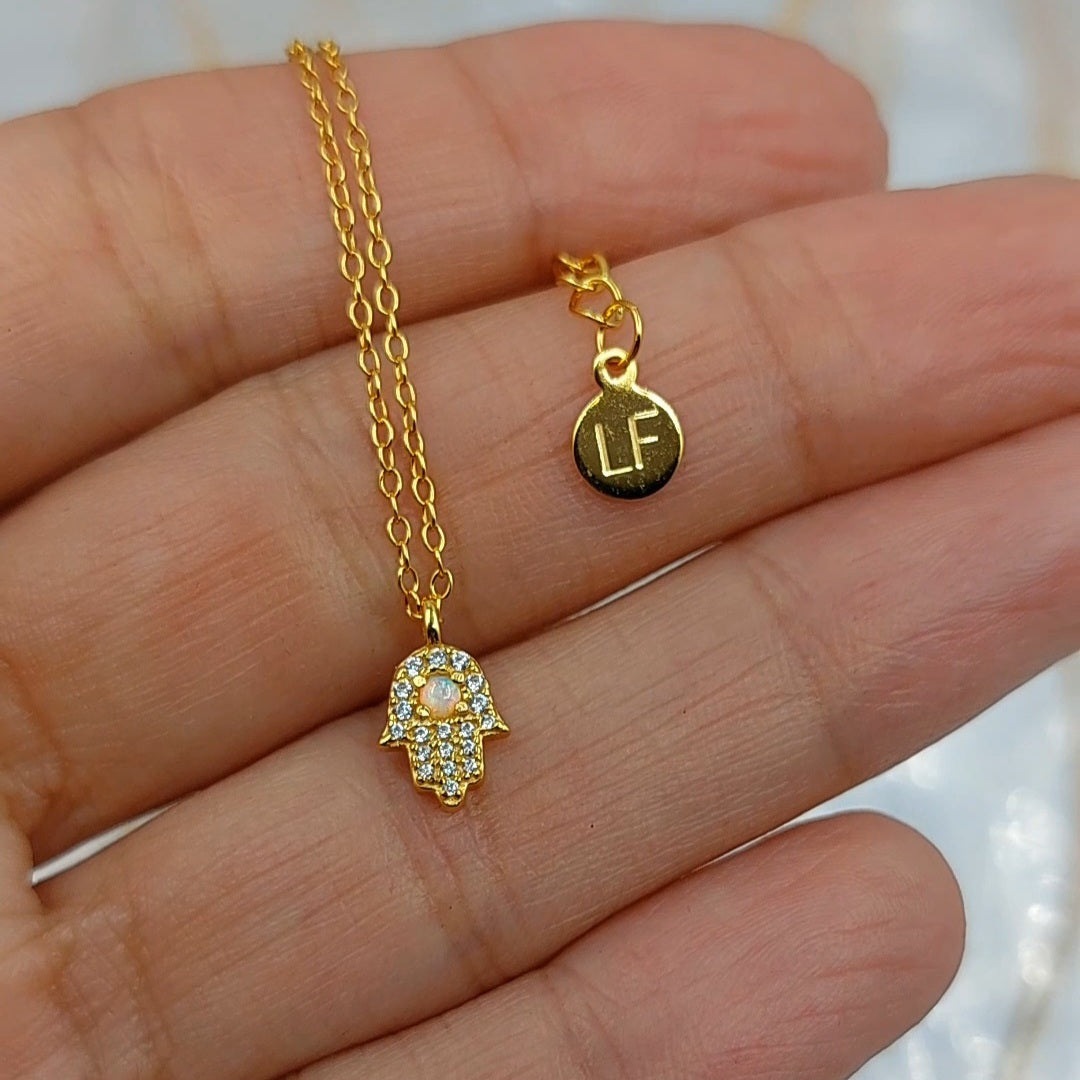 Amuleto Opal Hamsa