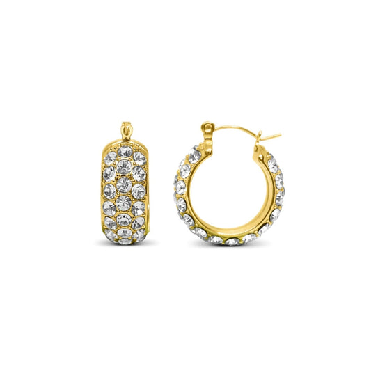 Aros Daniela Gold Pavé