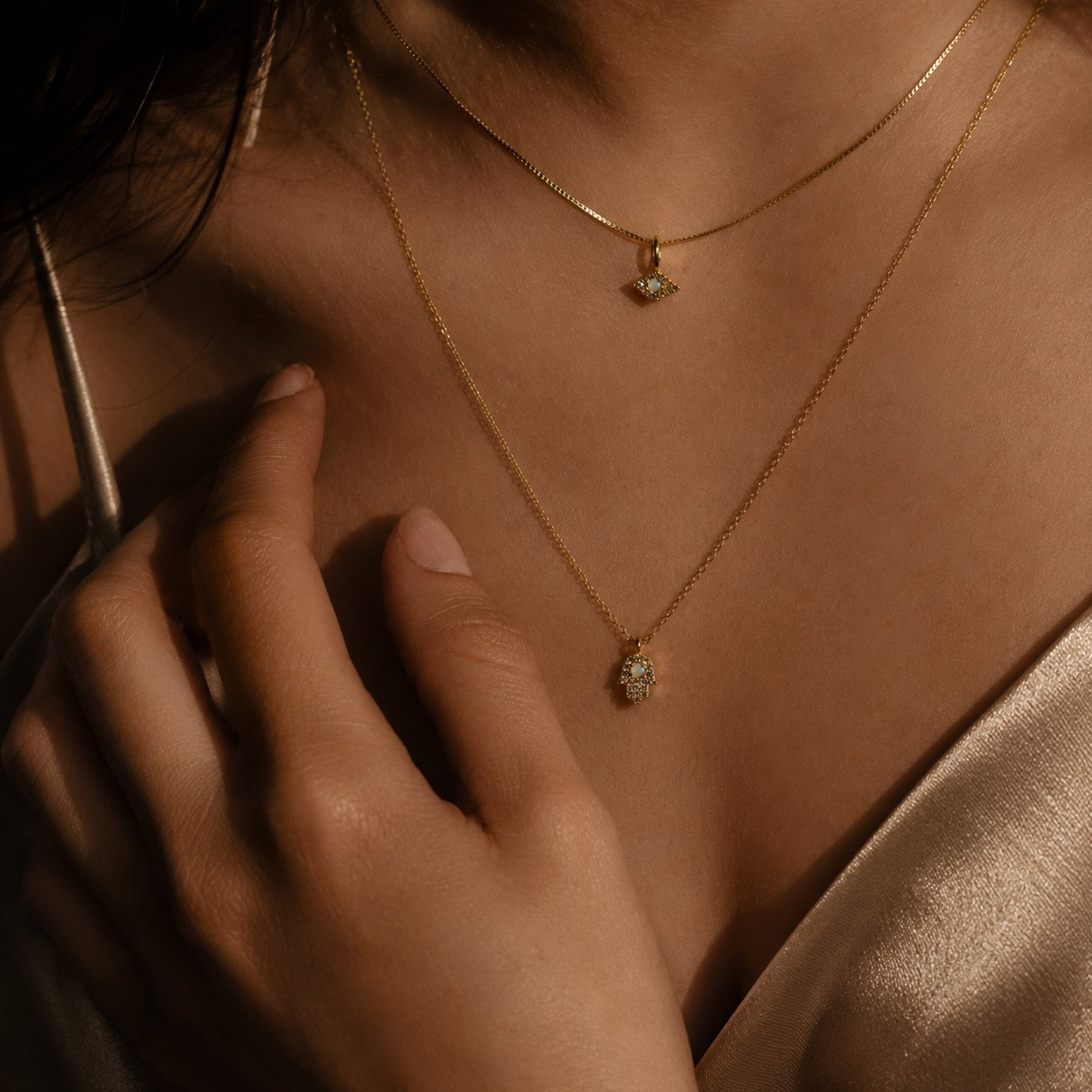 Amuleto Opal Hamsa